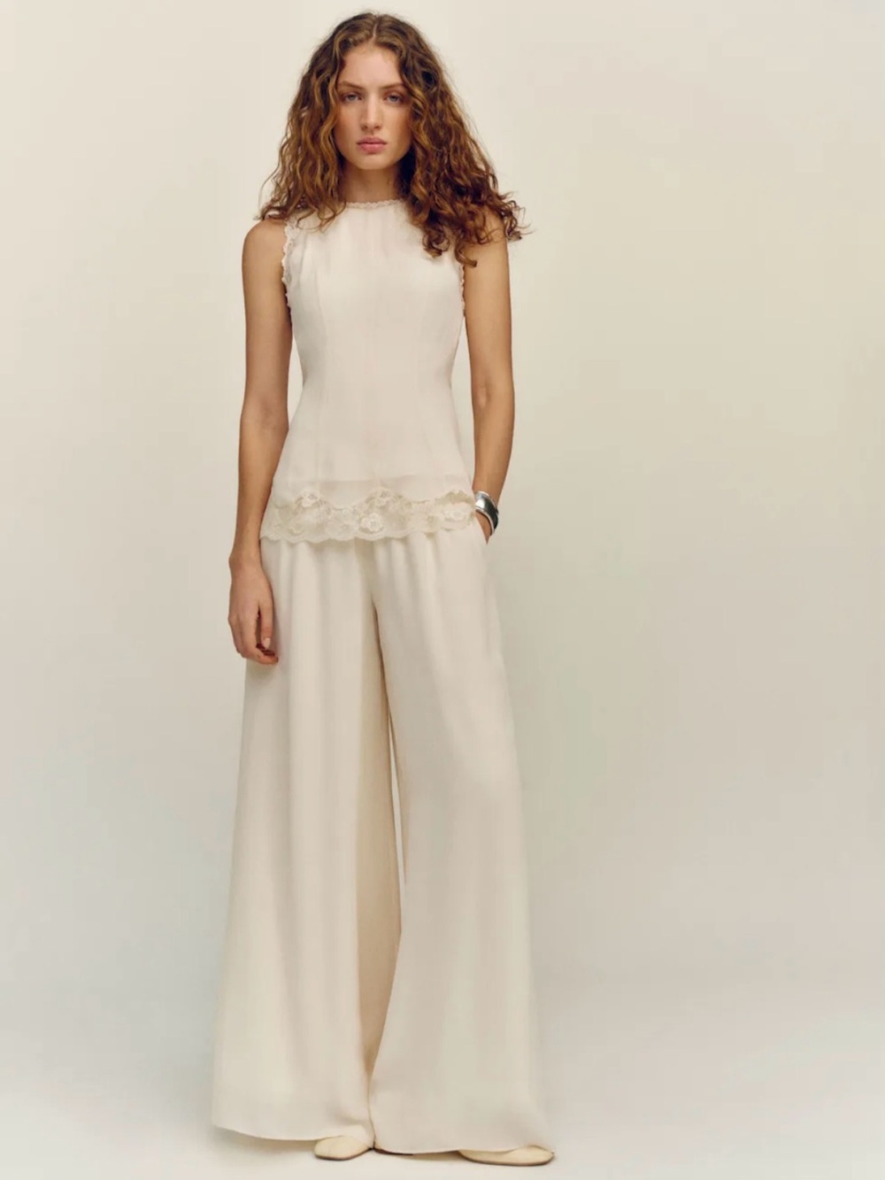 REFORMATION Zinnia Two Piece Set in Cream 4